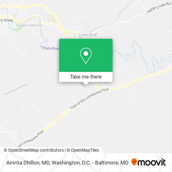 Mapa de Amrita Dhillon, MD