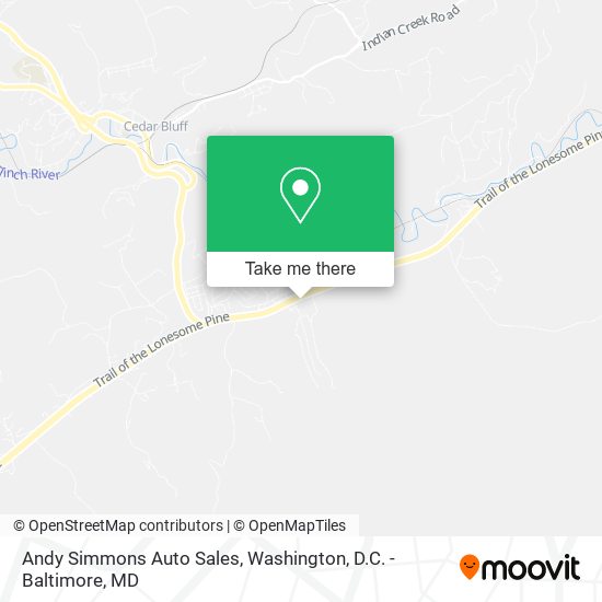 Andy Simmons Auto Sales map