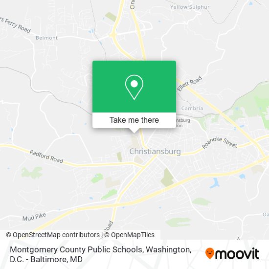 Mapa de Montgomery County Public Schools