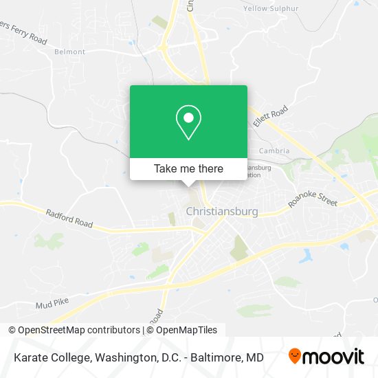Karate College map