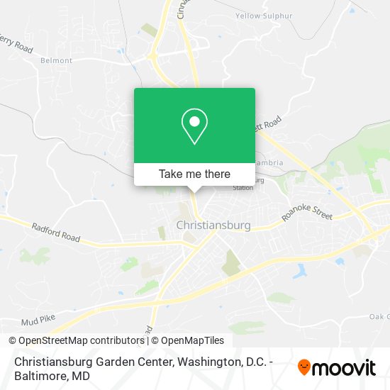 Christiansburg Garden Center map