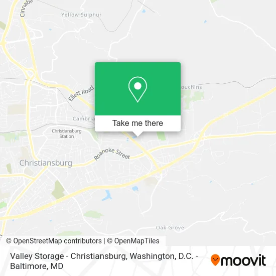 Valley Storage - Christiansburg map