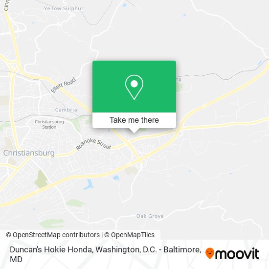 Duncan's Hokie Honda map