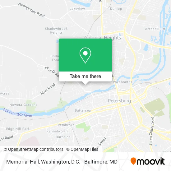 Mapa de Memorial Hall