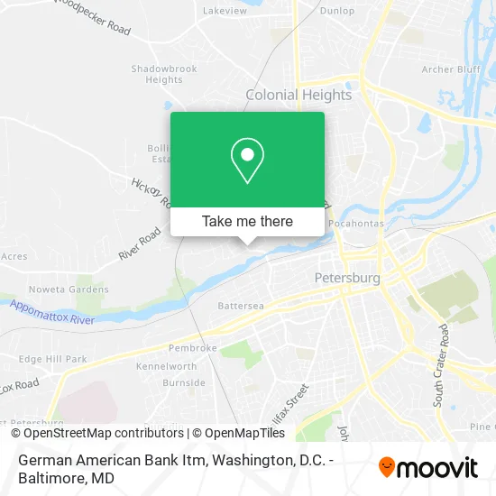 Mapa de German American Bank Itm