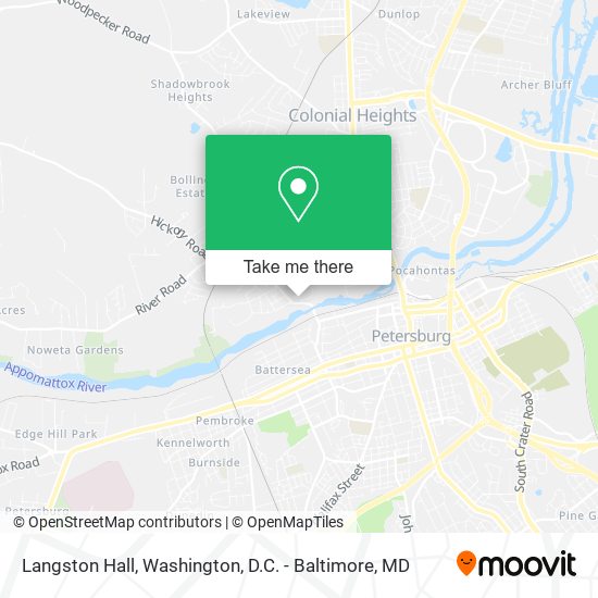 Langston Hall map