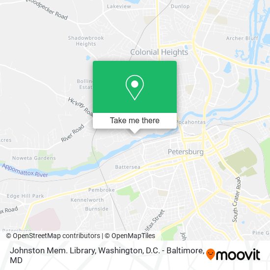 Johnston Mem. Library map