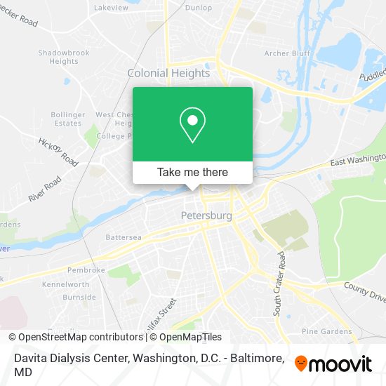 Davita Dialysis Center map