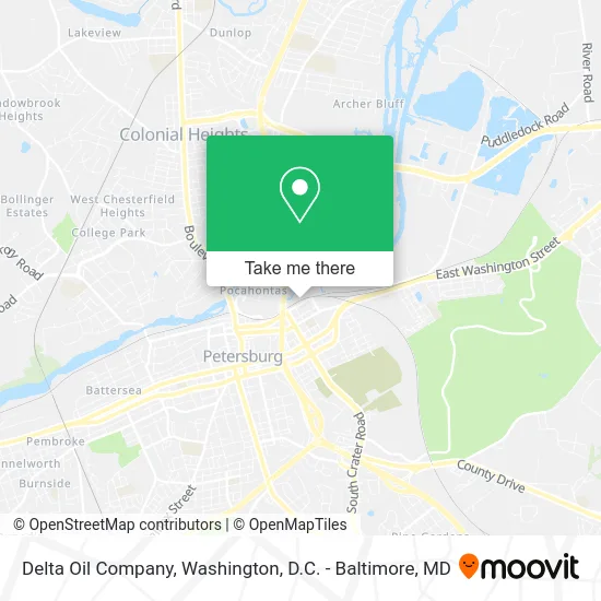 Delta Oil Company map