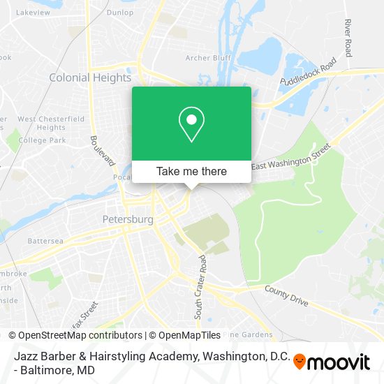 Mapa de Jazz Barber & Hairstyling Academy