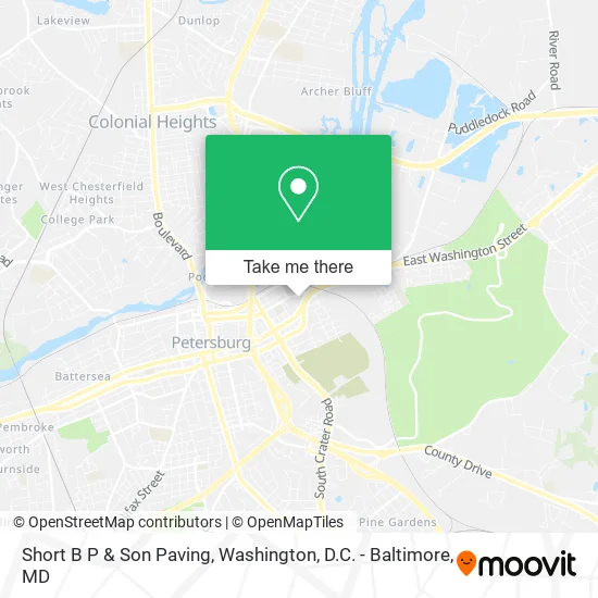 Short B P & Son Paving map