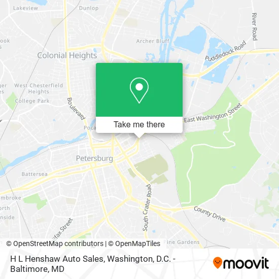 H L Henshaw Auto Sales map