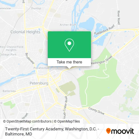 Mapa de Twenty-First Century Academy