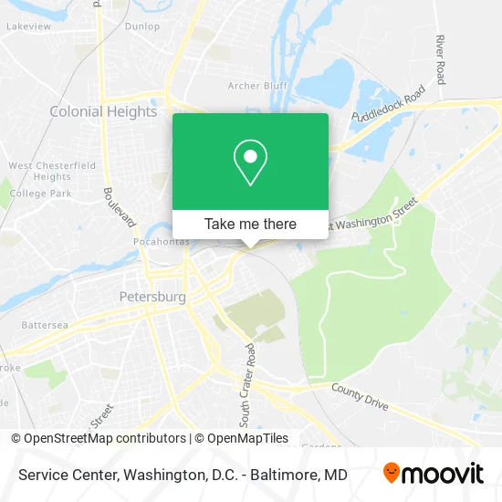 Service Center map