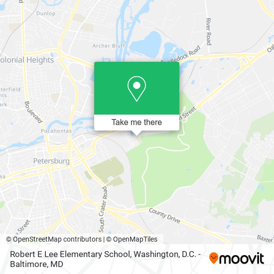 Robert E Lee Elementary School map