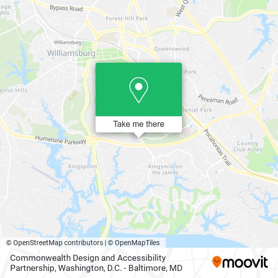 Mapa de Commonwealth Design and Accessibility Partnership