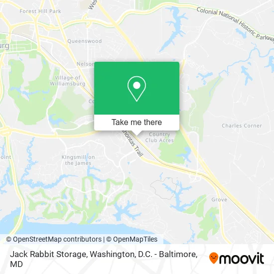 Jack Rabbit Storage map
