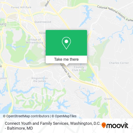 Connect Youth and Family Services map