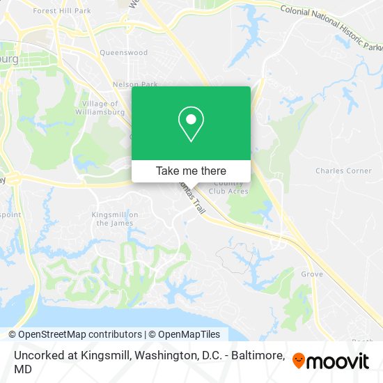 Uncorked at Kingsmill map