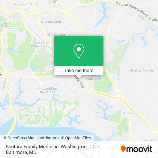 Mapa de Sentara Family Medicine