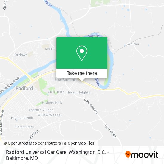 Radford Universal Car Care map
