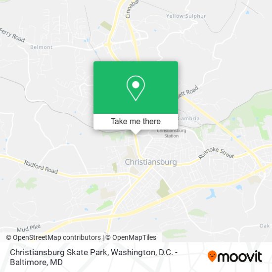 Christiansburg Skate Park map