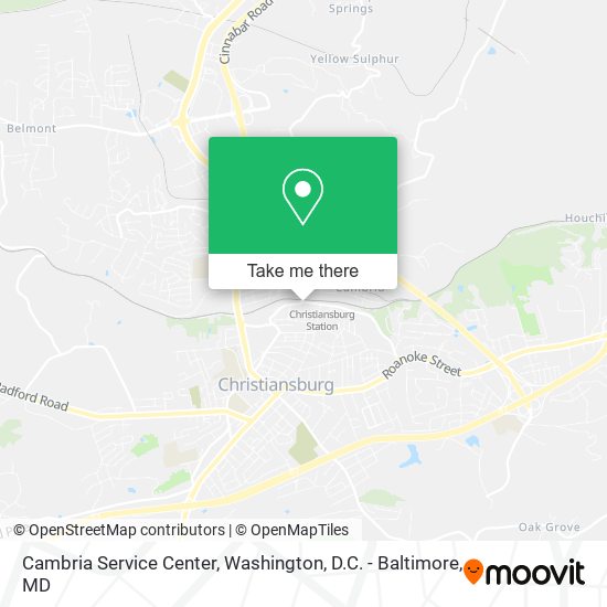 Cambria Service Center map