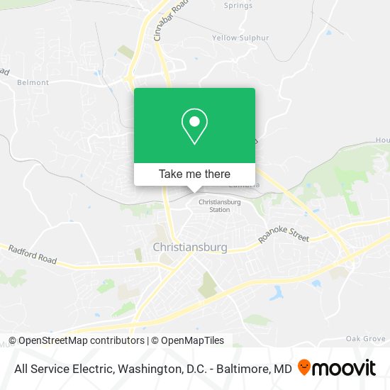 All Service Electric map