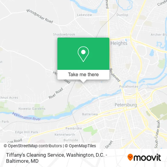 Mapa de Tiffany's Cleaning Service