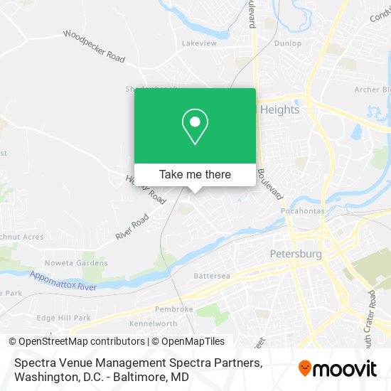 Mapa de Spectra Venue Management Spectra Partners