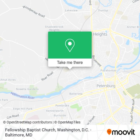 Mapa de Fellowship Baptist Church