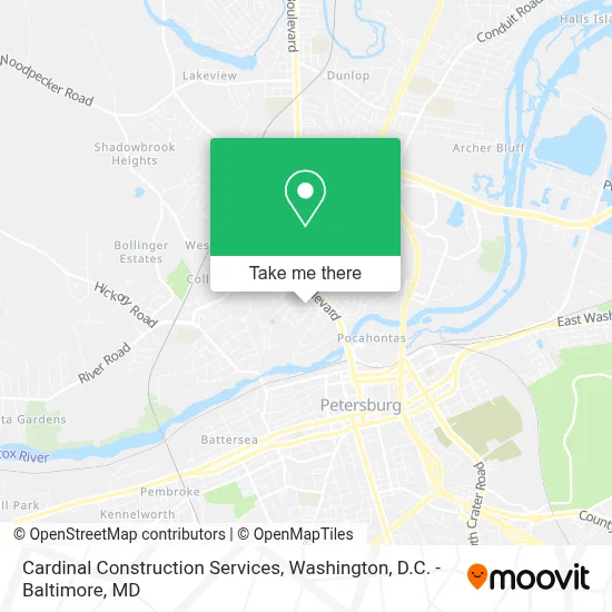 Cardinal Construction Services map