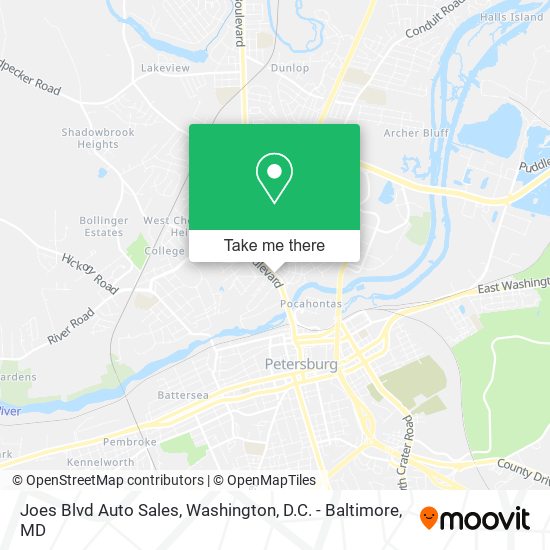 Joes Blvd Auto Sales map
