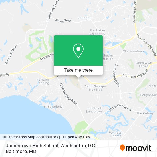 Mapa de Jamestown High School