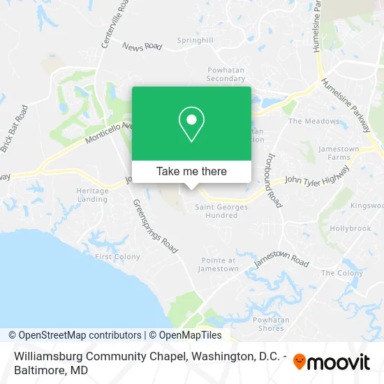 Williamsburg Community Chapel map