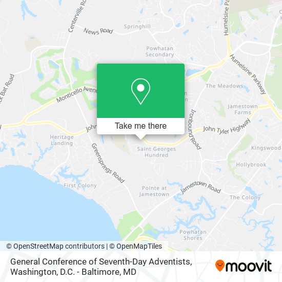 General Conference of Seventh-Day Adventists map