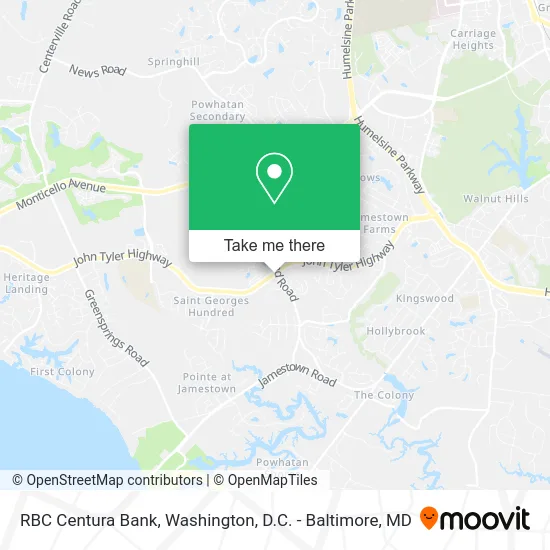 RBC Centura Bank map