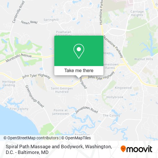 Mapa de Spiral Path Massage and Bodywork