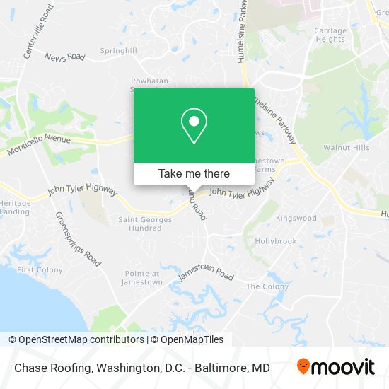 Chase Roofing map
