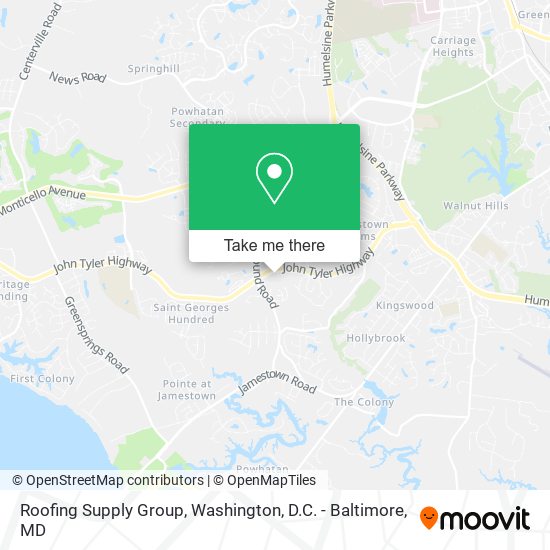 Mapa de Roofing Supply Group