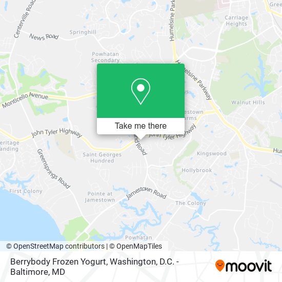 Mapa de Berrybody Frozen Yogurt