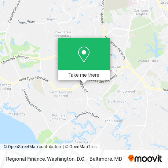 Regional Finance map