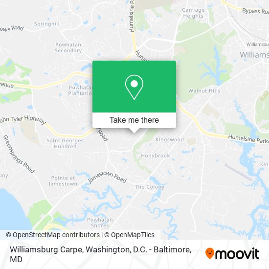 Williamsburg Carpe map