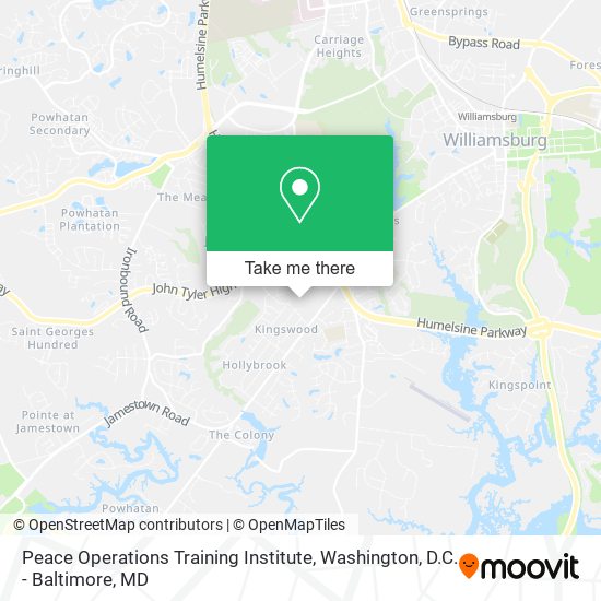 Mapa de Peace Operations Training Institute