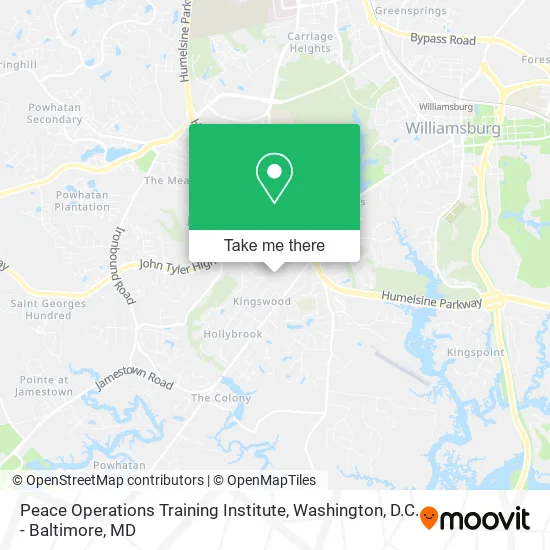 Peace Operations Training Institute map