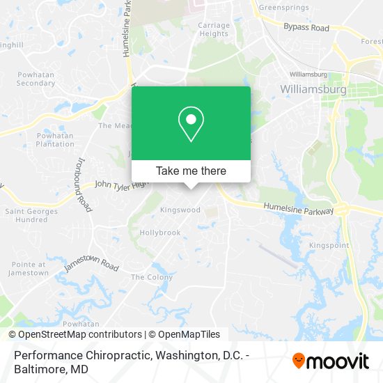 Performance Chiropractic map