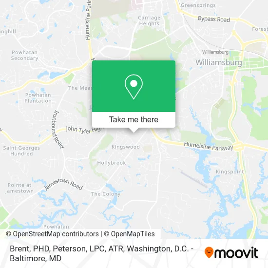 Brent, PHD, Peterson, LPC, ATR map