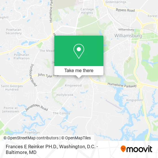 Frances E Reinker PH.D. map