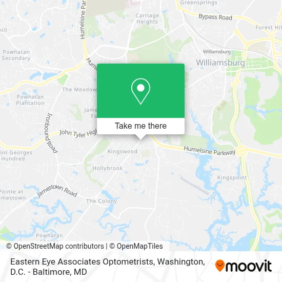 Eastern Eye Associates Optometrists map