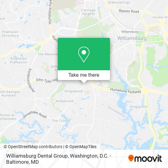 Williamsburg Dental Group map